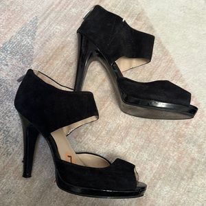 Nine West suede black heels size 7